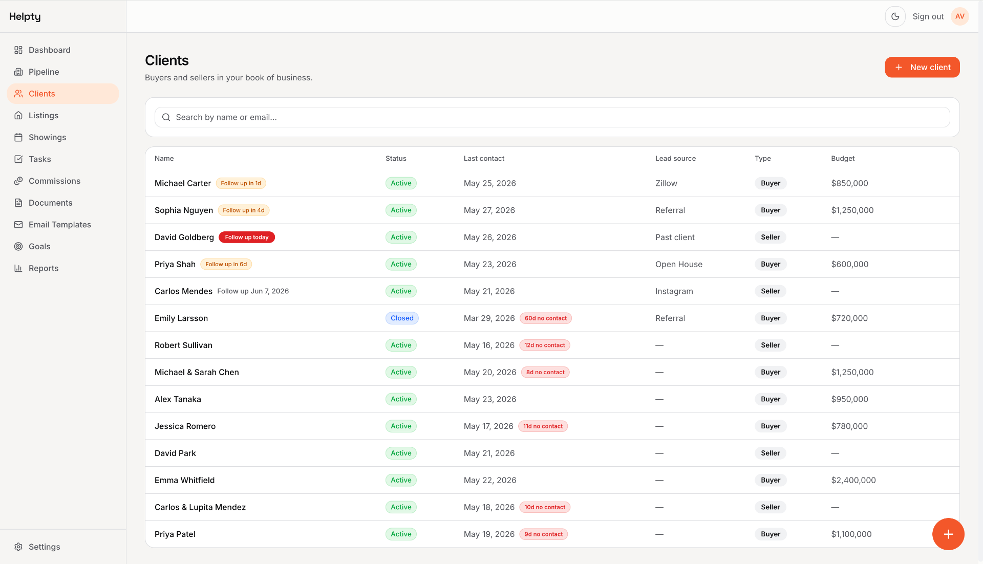 Helpty — Clients