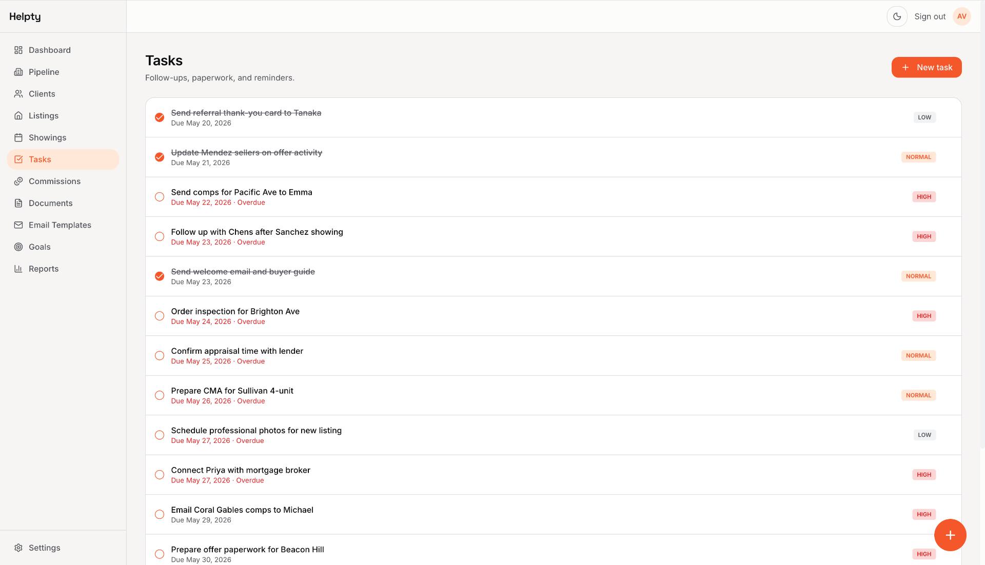 Helpty — Tasks